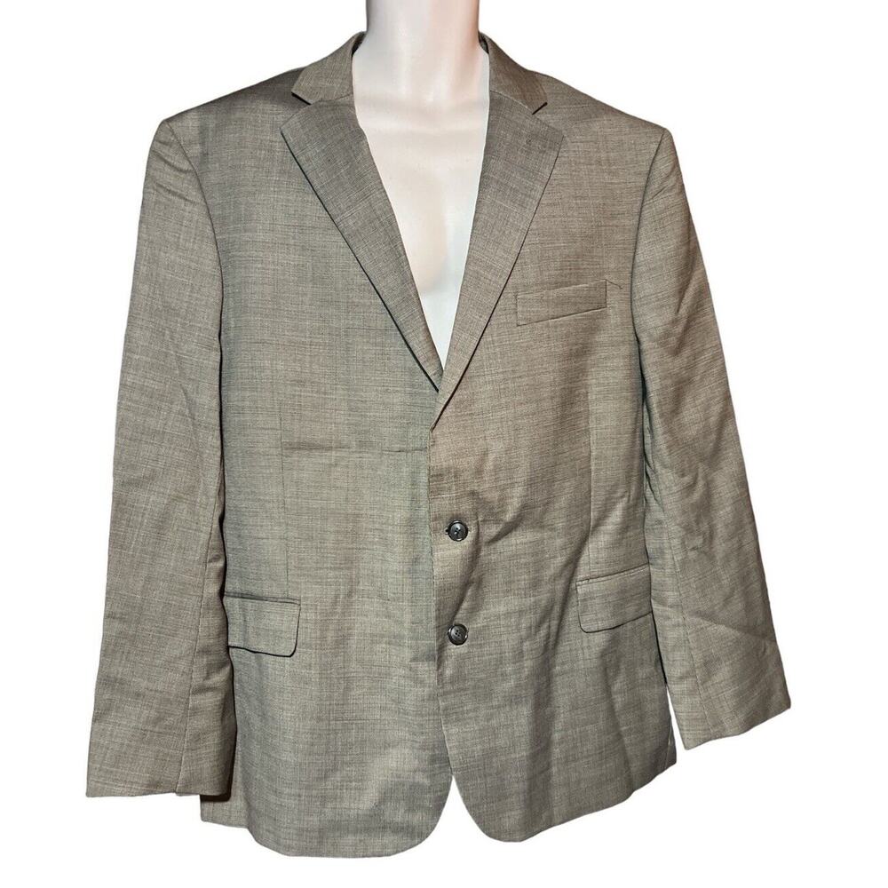 Stafford Men's Classic Fit 2 Button Brown WP Super Suit Jacket Size 48 Re NEW